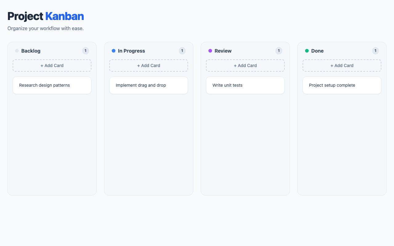 Screenshot der gerenderten App