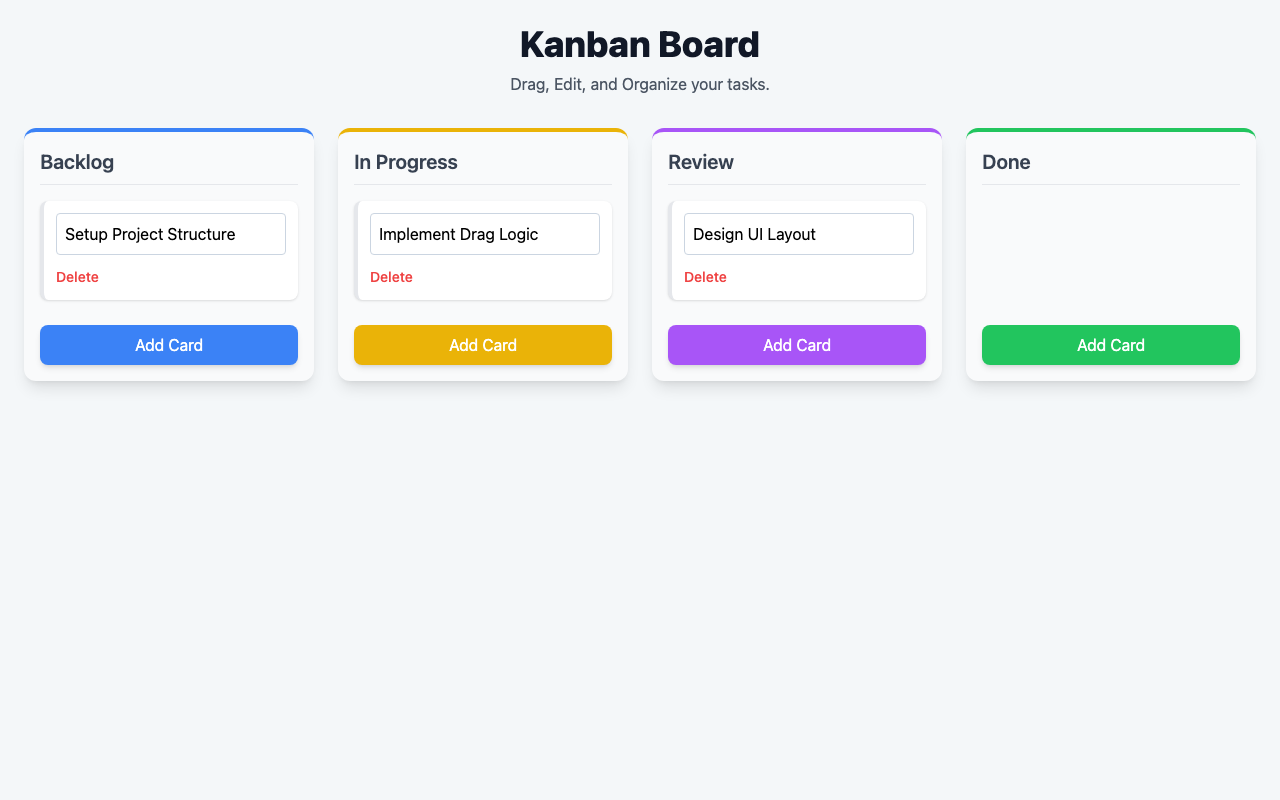 Screenshot der gerenderten App