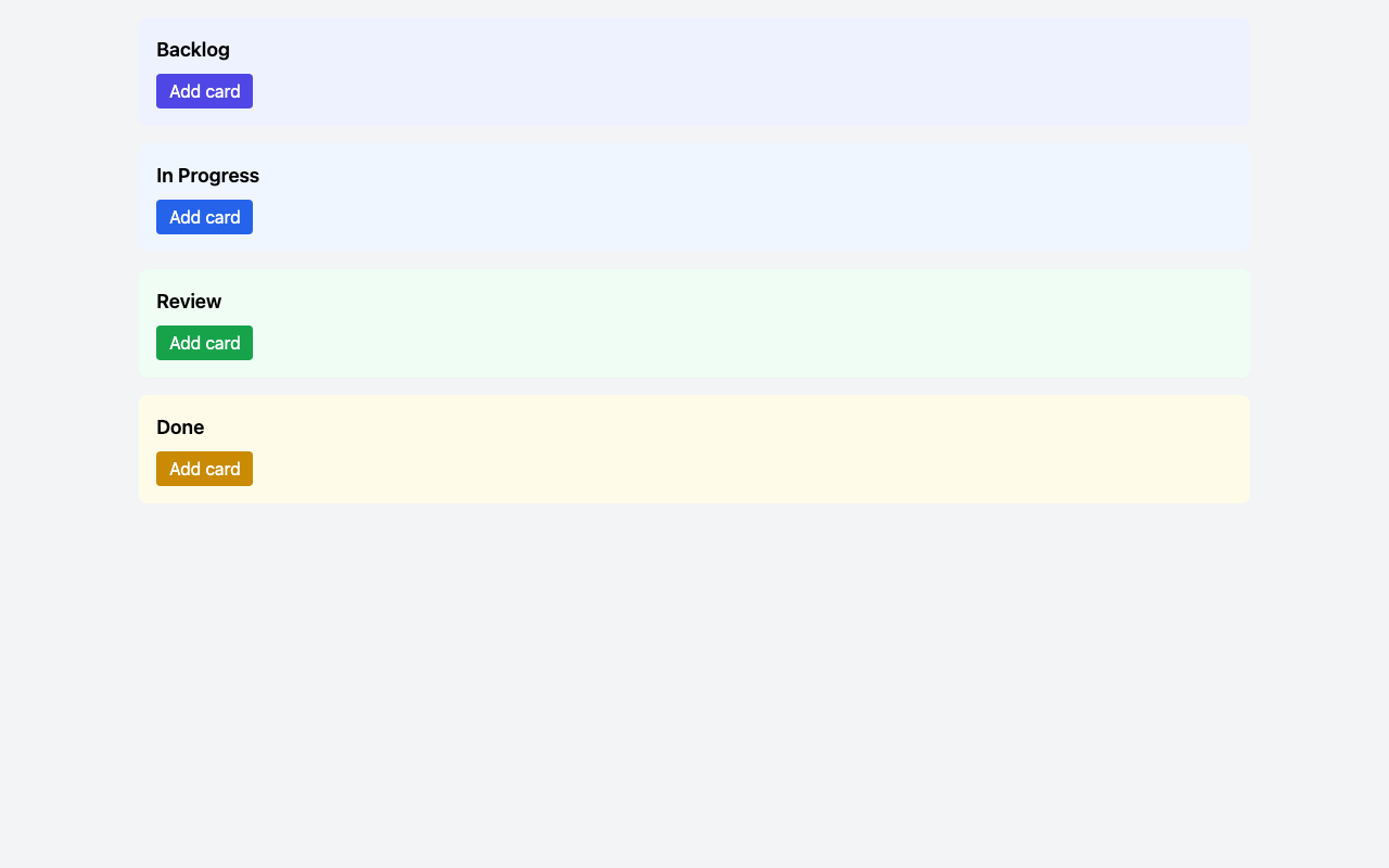 Screenshot der gerenderten App